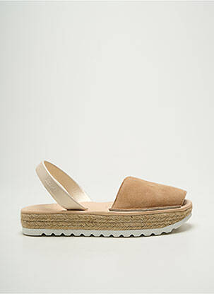 Sandales/nu pieds tissage satiné talon plat jusqu'à 3cm beige RIA MENORCA femme
