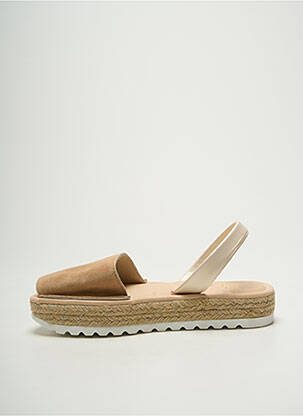 Sandales/nu pieds tissage satiné talon plat jusqu'à 3cm beige RIA MENORCA femme