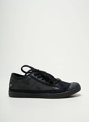 Baskets bout rond talon plat jusqu'à 3cm noir LE TEMPS DES CERISES femme