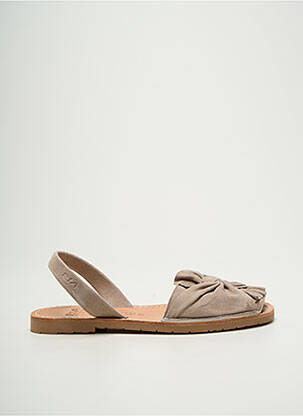 Sandales/nu pieds chiquet talon plat jusqu'à 3cm marron RIA MENORCA femme