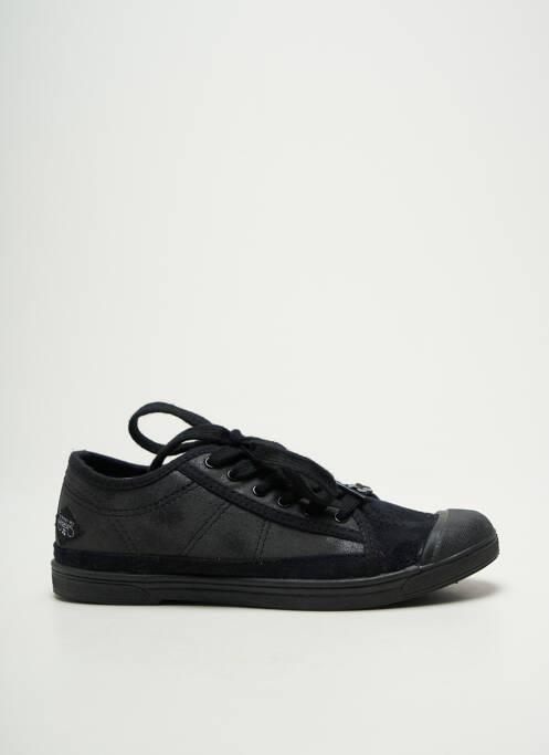 Baskets bout rond talon plat jusqu'à 3cm noir LE TEMPS DES CERISES femme