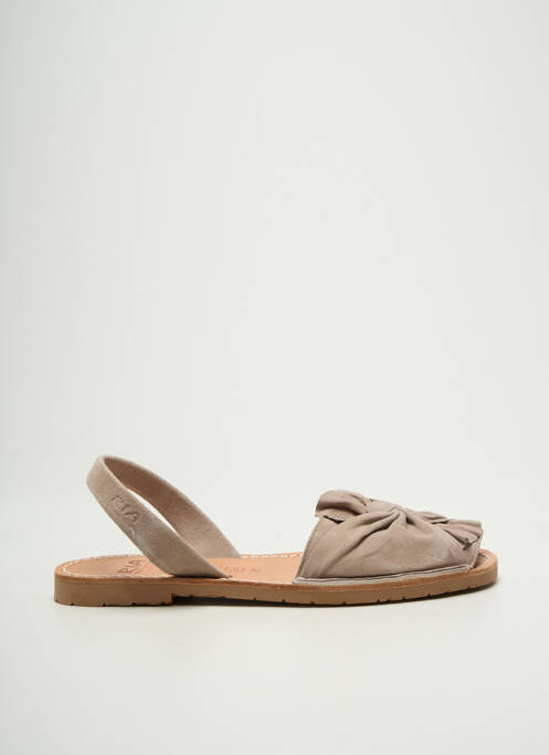 Sandales/nu pieds chiquet talon plat jusqu'à 3cm marron RIA MENORCA femme