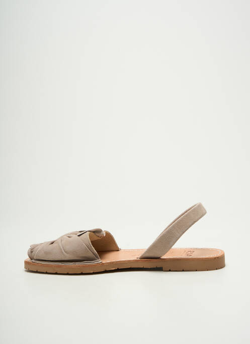 Sandales/nu pieds chiquet talon plat jusqu'à 3cm marron RIA MENORCA femme