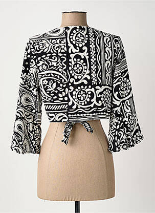 Boléro fermeture liens à nouer noir ROSA FASHION femme