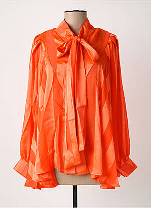 Chemisier coupe fluide manches longues orange WHITE ICY femme