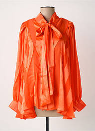 Chemisier coupe fluide manches longues orange WHITE ICY femme