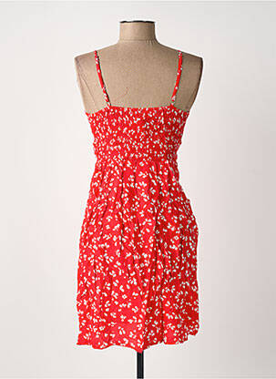 Robe courte coupe cintrée fines bretelles rouge ROSA FASHION femme