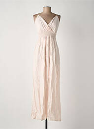 Robe longue manches bretelles ajustables fines bretelles rose R&F femme