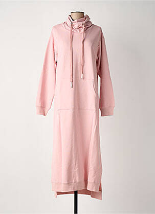 Robe longue manches longues manches longues rose F & P femme