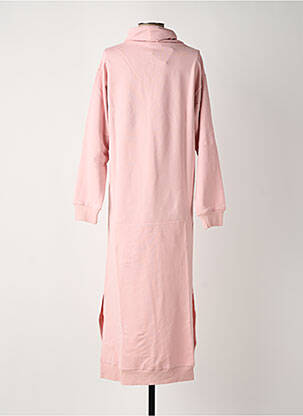 Robe longue manches longues manches longues rose F & P femme