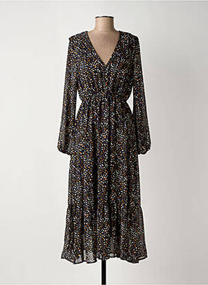 Robe longue manches longues manches longues bleu ROSA FASHION femme