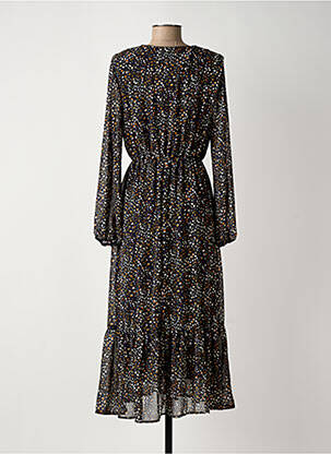 Robe longue manches longues manches longues bleu ROSA FASHION femme