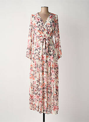 Robe longue manches longues manches longues rose ROSA FASHION femme