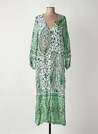 Robe longue manches longues manches longues vert ROSA FASHION femme