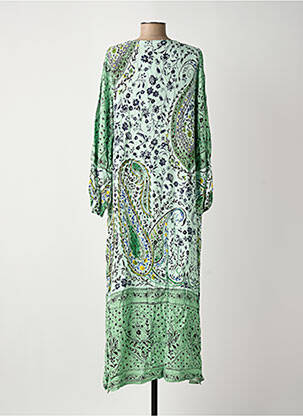 Robe longue manches longues manches longues vert ROSA FASHION femme