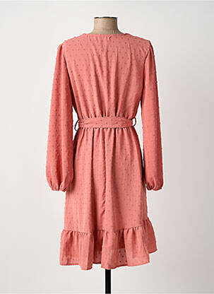 Robe mi-longue manches longues manches longues rose ROSA FASHION femme