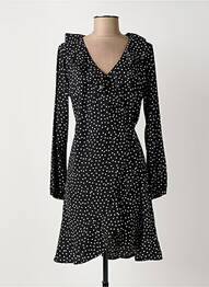 Robe courte manches longues manches longues noir ROSA FASHION femme