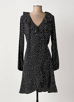 Robe courte manches longues manches longues noir ROSA FASHION femme