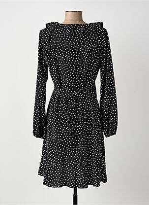 Robe courte manches longues manches longues noir ROSA FASHION femme