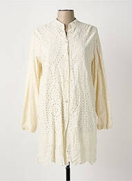 Robe courte manches longues manches longues beige NEW COLLECTION femme
