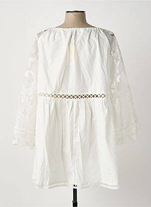 Tunique manches longues légère et transparente blanc BUBBLEE femme