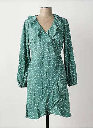 Robe courte manches longues manches longues vert ROSA FASHION femme
