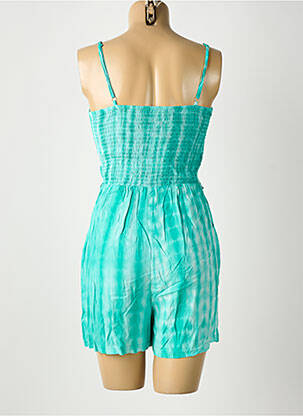 Combishort tissage popeline fines bretelles bleu ROSA FASHION femme