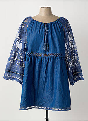 Tunique manches longues bleu BUBBLEE femme