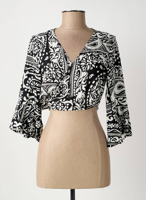 Boléro fermeture liens à nouer noir ROSA FASHION femme