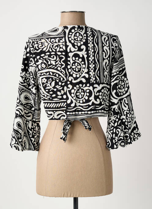 Boléro fermeture liens à nouer noir ROSA FASHION femme