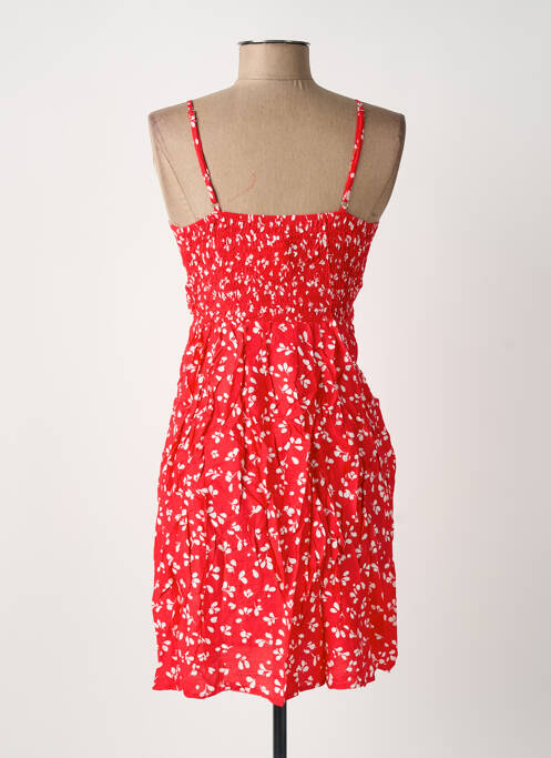 Robe courte coupe cintrée fines bretelles rouge ROSA FASHION femme