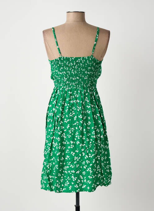 Robe courte coupe cintrée fines bretelles vert ROSA FASHION femme