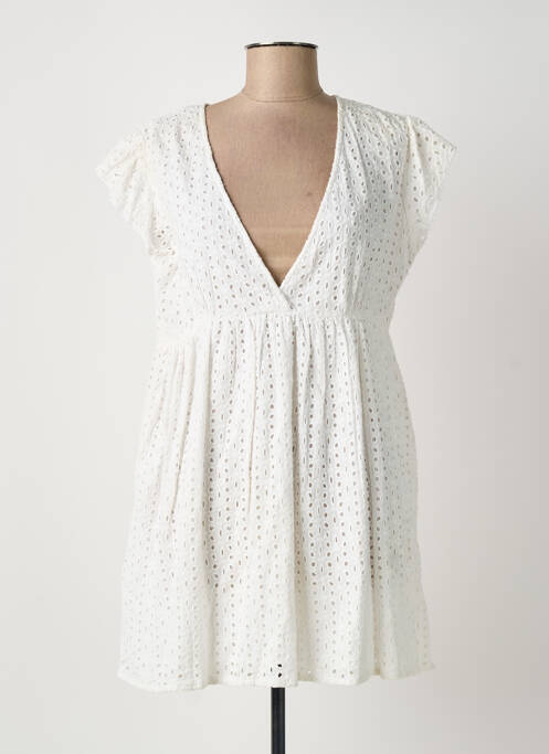 Robe courte manches courtes manches courtes blanc MILK AND HONEY femme