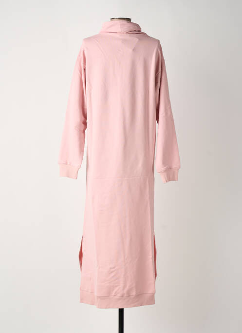 Robe longue manches longues manches longues rose F & P femme