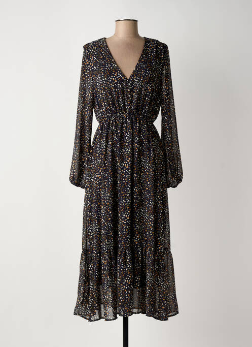 Robe longue manches longues manches longues bleu ROSA FASHION femme
