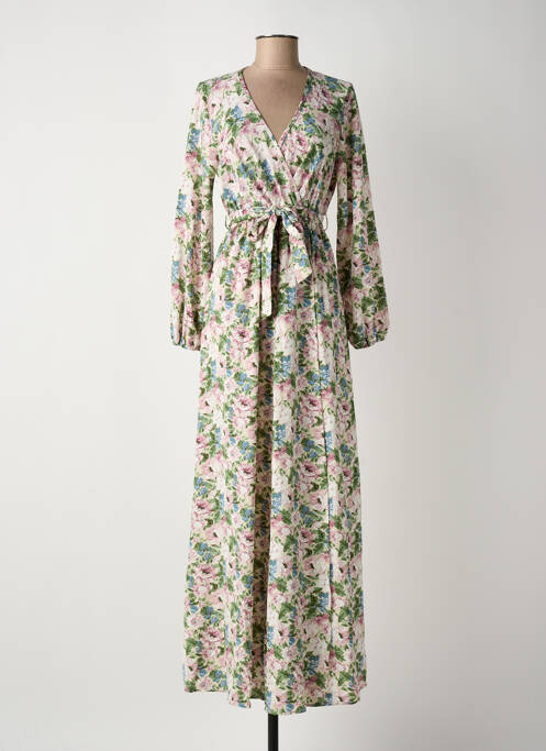 Robe longue manches longues manches longues vert ROSA FASHION femme