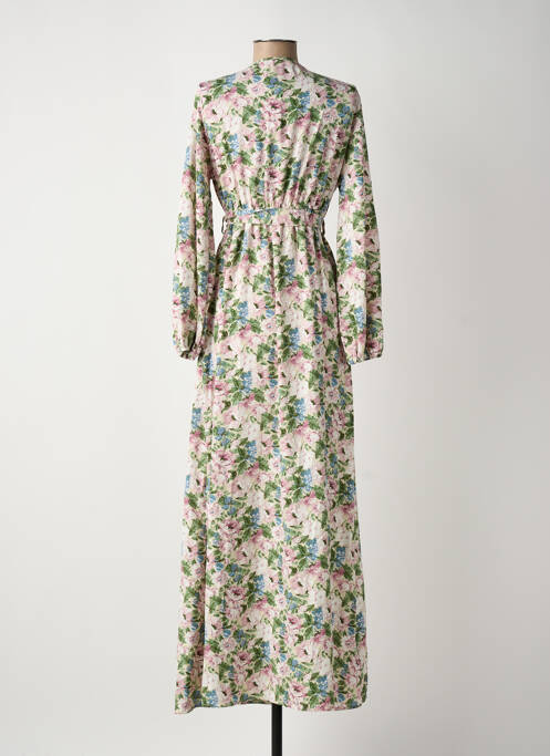 Robe longue manches longues manches longues vert ROSA FASHION femme