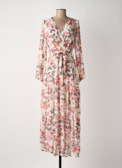 Robe longue manches longues manches longues rose ROSA FASHION femme