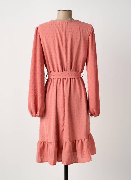 Robe mi-longue manches longues manches longues rose ROSA FASHION femme