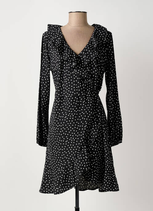 Robe courte manches longues manches longues noir ROSA FASHION femme
