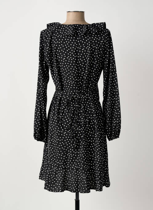 Robe courte manches longues manches longues noir ROSA FASHION femme