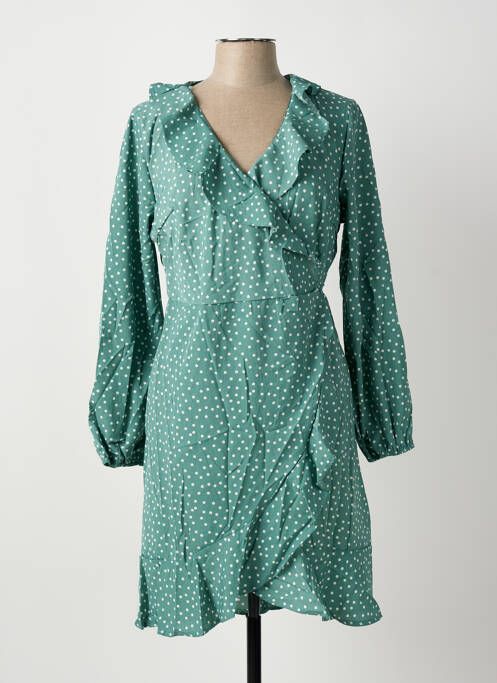 Robe courte manches longues manches longues vert ROSA FASHION femme