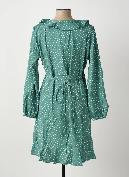 Robe courte manches longues manches longues vert ROSA FASHION femme