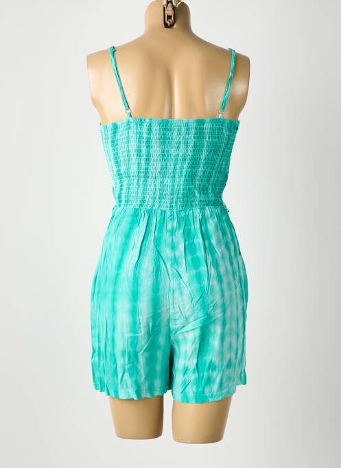 Combishort tissage popeline fines bretelles bleu ROSA FASHION femme