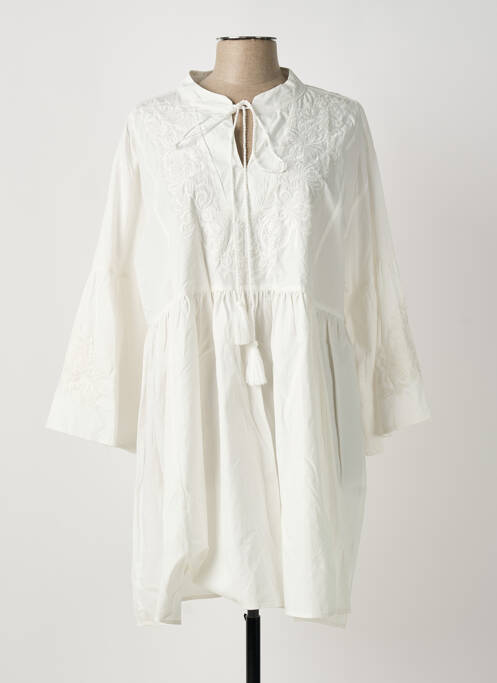 Robe courte blanc BUBBLEE femme
