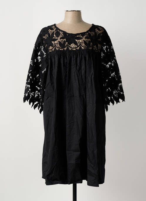 Robe mi-longue noir BUBBLEE femme