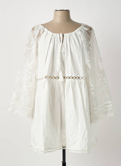 Tunique manches longues blanc BUBBLEE femme