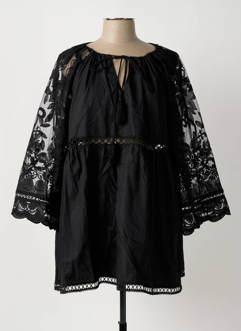 Tunique manches longues noir BUBBLEE femme