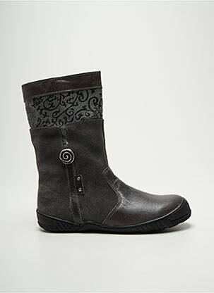 Bottines/boots nubuck bout rond gris BOPY fille