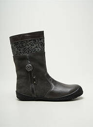 Bottines/boots tissage satiné bout rond gris BOPY fille